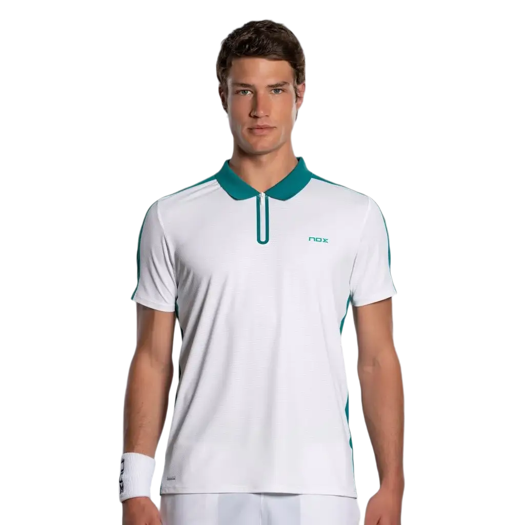 Nox Pro Series White/Ivy Green Polo