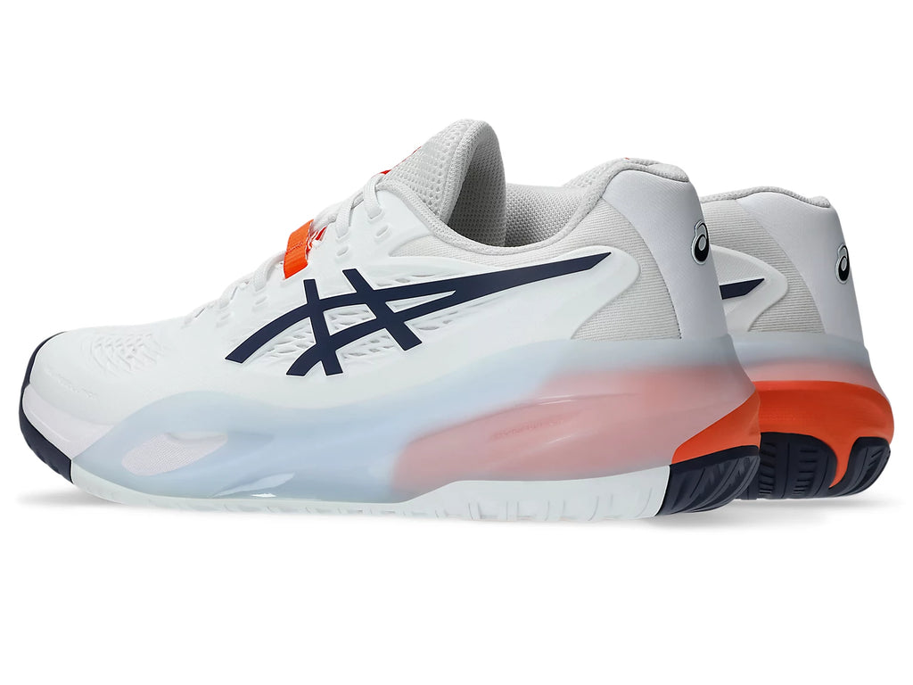 Asics resolution X White/Orange Shoes