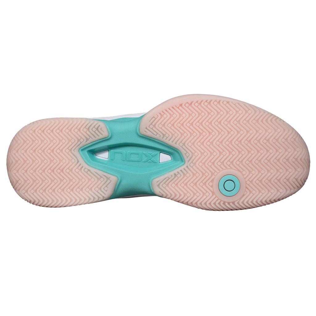 NOX AT10 LUX Padel Shoes — White/Potpurri