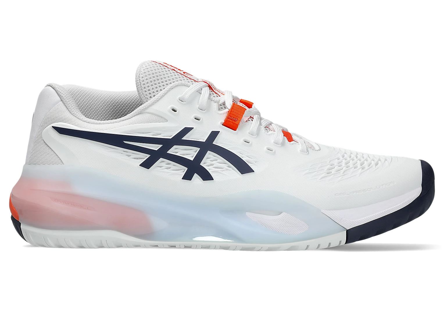 Asics resolution X White/Orange Shoes